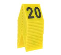 PLAFOPE 20 Piezas Marcadores de Números Acrílicos Dobles para Mesa Reutilizables Shape Señales para Decoración de Eventos y Restaurantes Elegantes y Duraderos