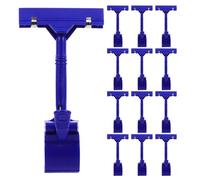 PLAFOPE 21 soportes de plástico para carteles con clip: clips para tarjetas de precio - Soportes giratorios para supermercados, comercios minoristas y expositores de frutas