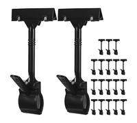 PLAFOPE 21 soportes de plástico para carteles con clip: clips para tarjetas de precio - Soportes giratorios para supermercados, comercios minoristas y expositores de frutas