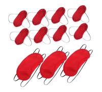 PLAFOPE 24 Piezas Máscaras de Ojos para Dormir Avión Cubierta de Ojos Opaca con Banda Elástica Suave Poliéster para Viajes de Equipo y Uso Nocturno Unisex Rojo