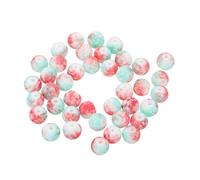 PLAFOPE 250 Piezas Crackle Glass Spacer Beads Large Hole Round Beads For DIY Jewelry Making Bracelets And Necklaces Crafting Kit