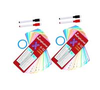 PLAFOPE 2juegos Tarjetas Didácticas De Multiplicación De Tarjetas De Multiplicación Reutilizables Para Práctica De De Matemáticas Para Escuela Con Superficie De Borrado Seco y