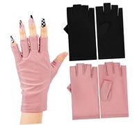 PLAFOPE 2pares Guantes Uv Para Manicura De Guantes De Protección Uv Para Arte De Uñas y Transpirables y Cómodos Adecuados Para Uso Diario y Manicura Profesional