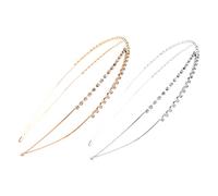 PLAFOPE 2piezas Diademas De Cristal Brillantes Imitación Gemas Accesorio De Pelo Para