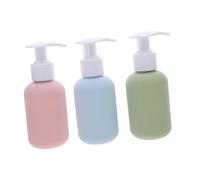 PLAFOPE 3 Piezas Botellas de Viaje con Bomba Envases Plásticos Recargables y Prueba de Fugas para Cuidado de Piel Dispensadores Portátiles para Jabón y Loción Diseño Compacto para Viajes