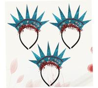 PLAFOPE 3 piezas Diadema Estatua Libertad Ligera y Firme con Diseño para Fiesta y Fotografía Accesorio Creativo para Disfraces y Celebraciones