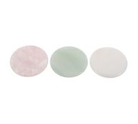 PLAFOPE 3 Piezas Jade Stone Lash Glue Holder Pallets Redondos Paletas de Jade para Extensiones de Pestañas Antideslizantes y Compatibles Tipo de Adhesivos para Profesional y Personal