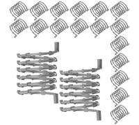 PLAFOPE 30 Piezas Barreras de Alambre de Púas Miniatura Resortes Helicoidales, Accesorio Compatible Ladrillos de Construcción para Dioramas Militares, Kit de Barricadas para Escenas