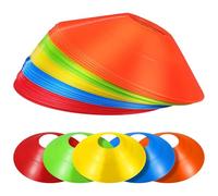 PLAFOPE 30 Piezas Conos para Entrenamiento de Fútbol de PE Resistentes con Variedad de Colores y Bolsa de Malla para Práctica y Ejercicios de Agilidad