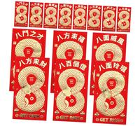 PLAFOPE 30 Piezas Sobres Rojos Chinos Unidades para Año Serpiente con Tradicionales y Detalles Foil para Dinero y Regalos Festivos