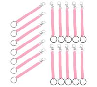 PLAFOPE 30 Unidades Llavero con Resorte Retráctil y Cordón Espiral Diseño Extensible y Flexible Gancho de Langosta Seguro Soporte Antirrobo para Llaves Teléfono y Herramientas para Uso