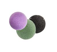PLAFOPE 3Piezas Esponjas para Lavado Facial de Negro Esponjas Naturales para Exfoliación Diaria y Limpieza Suave