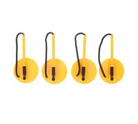 PLAFOPE 4 Piezas Bolígrafo de Gel Negro con Base Adhesiva Redonda y Cadena Plástica Espiral para Escritorio de Oficina y Mostrador de Recepción Portabolígrafos Único Seguro para Banca y