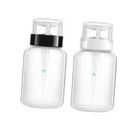 PLAFOPE 4 piezas Botellas Dosificadoras Vacías para Quitaesmalte con Bomba Presionable y Cierre Seguro de Unidades para Almacenamiento Líquido Negras y Fácil y Recarga