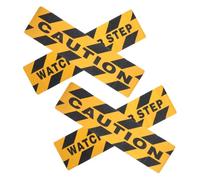 PLAFOPE 4 piezas Cinta Adhesiva Antideslizante con Mensajes Watch Your Step y Caution Cinta Seguridad para Escaleras y Pasillos Adhesivo Resistente para Uso Interior y Exterior