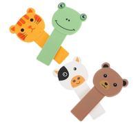 PLAFOPE 4 Piezas Manija Elevadora Tapa del Inodoro, Abridor de Tapa de Inodoro, Plástico, Portátil, Diseño de Dibujos Animados, para Personas Mayores, Baño y Viaje