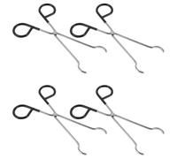 PLAFOPE 4 Piezas Pinzas de Acero Inoxidable para Moxibustión Set de Mini Herramienta Ergonómica Antideslizante Resistentes al Calor Accesorio Portátil para Terapia Eficaz Casa y