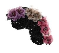 PLAFOPE 4 Piezas Redes para Moños Vintage con Flores Malla Transpirable Accesorios para Enfermeras Uso Bancos y Hoteles Diseño Clásico y Cómodo para Mujeres Profesionales