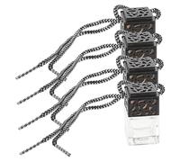 PLAFOPE 4piezas Botellas Colgantes De Perfume Para Coche Tapa Negra Hueca Difusor Vacío De Cuadrado Para Aromaterapia y Ambientador Interior Automóviles Elimina Olores Personalizable