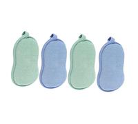 PLAFOPE 4piezas Esponjas De Baño Para Bebés Cepillo y Esponja De Ducha Pack De Caras Jabonosa y Suave Para Sensible