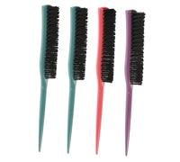 PLAFOPE 4piezas Peine De Antiestático Para Cabello Herramienta De Profesional Para Salón y Doméstico Para Cabellos Rizados y Lacios Combinación