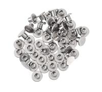 PLAFOPE 50 Tornillos y Tuercas de Acero Inoxidable M5*6 para Encuadernación, Remaches de Fijación para Manualidades de Cuero y Álbumes, Kit de 50 Piezas Resistente y Antioxidante