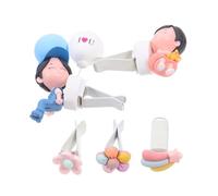 PLAFOPE 5piezas Adornos Para Ventilación De Coche Clip De Aromaterapia De Pareja Caricaturesca Decoración De Interior De Vehículo Fragancias Para Amantes y