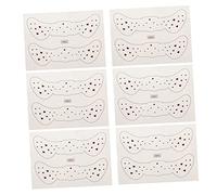 PLAFOPE 6 Hojas cara de plantilla pegatinas etiqueta engomada de los tatuajes del maquillaje impermeable pegatinas tatuajes faciales halloween stickers halloween peca pegatinas