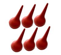 PLAFOPE 6 piezas Aspirador de Nariz y Oído para Niña Bulbo Succión Limpiador Seguro y Ergonómico para Eliminación de Mucosidad y Polvo Rojo
