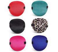 PLAFOPE 6 piezas Unidades de Parches Oculares Ajustables de Material para Adultos Parches Individuales para Ojo o Derecho Cómodos y Transpirables para Cuidado Monocular y