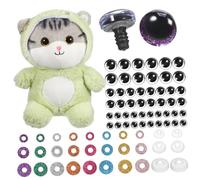 PLAFOPE 60 Juegos Safety Eyes Kit For Crochet Animals Plastic Doll Crafting Accessories with In Colors DIY Eyes For Stuffed Toys and Puppets
