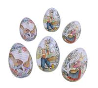 PLAFOPE 6piezas Cajas De Dulces De Pascua Estilo Decorativo Para Fiesta Contenedor De Temático De Pascua De Cajas De De Hojalata Para Decoración De Celebraciones