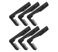 PLAFOPE 6piezas Cepillo Para Pestañas y Cejas Peine Doble Cerdas De Nylon Diseño Portátil y Plegable Para Maquillaje Facial y Cuidado De Pestañas Negro