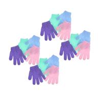 PLAFOPE 8 pares de guantes de ducha: exfoliantes de nailon que eliminan la piel muerta. Exfoliante corporal de doble cara para hombres y mujeres.