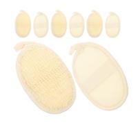PLAFOPE 8 Piezas Pads Exfoliantes de Luffa Natural para Cuerpo y Rostro Esponjas Reutilizables para Baño y Ducha Limpieza Profunda de Suaves y para Tipo de