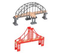 PLAFOPE Accesorios para Modelismo de Tren Puente de Tren Decorativo de Plástico 2 Piezas Detalles Realistas para Construcción de Escenas de Trenes de Juguete