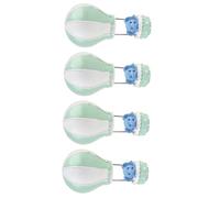 PLAFOPE Adornos para Tartas No Comestibles de Resina, Decoración de Pastel de Elefante y Globo Aerostático, Color Verde, 4 Piezas, para Cumpleaños y Fiestas Infantiles