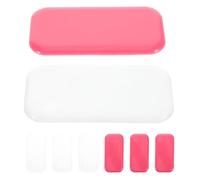 PLAFOPE Almohadillas para Extensiones de Pestañas de Silicona Reutilizables 8 Piezas 4 Rosas 4 Transparentes Gruesas Parche Frontal Acolchado para Aislamiento y Protección en
