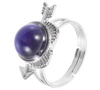 PLAFOPE Anillo Diseño Único y Metálico de Humor para Mujer Ajustable Piedra Que Cambia de Color Púrpura y San Valentín Adecuado para Ocasiones Obsequios
