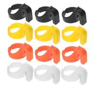 PLAFOPE Anillos Cortadores de Hilo para Costura 12 Piezas Plástico Colores, Dedales Protectores de Dedos para Manualidades y Bricolaje, Herramienta de Corte para Hilos y Pesca