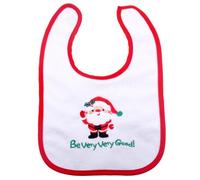 PLAFOPE Babero Navideño para Bebés Recién Nacidos, Ligero y Lavable, de Algodón Poliéster Blanco, Adecuado Hora del Almuerzo Saliva Color Aleatorio Estilo Varios estilos