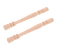 PLAFOPE Balaustres de Madera sin Pintar 2piezas para Manualidades y Decoración de Muebles Estilo Columna Romana Clásica Acabado Natural Versátil