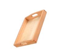 PLAFOPE Bandeja Organizadora de Madera Contenedor Práctico para Servir y Transportar Asas Ovaladas y Almacenamiento para Manualidades en Oficinas