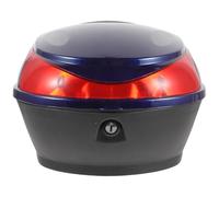 PLAFOPE Baúl para Motocicleta Eléctrico Color Azul Cesta, Caja Trasera Cerradura, Maletero Trasero Resistente Lluvia y Polvo, Gran Capacidad para Equipaje, Compatible Scooters y Motos