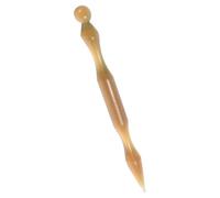 PLAFOPE Bolígrafo de masaje portátil de medicina china para acupuntura, reflexología, masajeador de puntos gatillo, herramienta ligera de cuerno de buey para orejas, espalda y rostro.