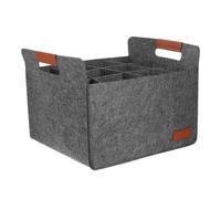 PLAFOPE Bolsa de Fieltro para Botella de Vino Plegable y Portátil con Compartimentos Individuales, Diseño Elegante y Combinación Clásica para Picnics y Reuniones