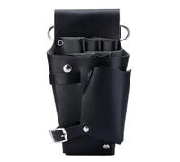 PLAFOPE Bolsa de Peluquería Que Mantiene Las Herramientas en Su Lugar de Cuero Gran Capacidad Negro Estilo Simple para Tijeras de Peluquero Adecuado para Profesionales del Cabello