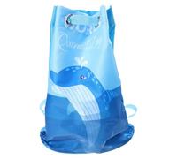 PLAFOPE Bolsa de Playa Cordón en Tela Oxford Azul, Mochila para Natación y Escalada, Funcional para Manos Libres Contener Toallas Sucias
