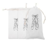 PLAFOPE Bolsas para Zapatillas de Ballet Cordón, Paquete de 3 Bolsas de Algodón para Guardar y Transportar Zapatos de Baile, Resistentes al Desgaste, Ligeras y Fáciles de Limpiar, Ideales