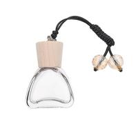 PLAFOPE Botella Rellenable de Vidrio Negro de 12ml para Coche Colgante Perfumado, Elimina Olores Desagradables y Relaja Cuerpo y Espíritu en Baño o Cocina
